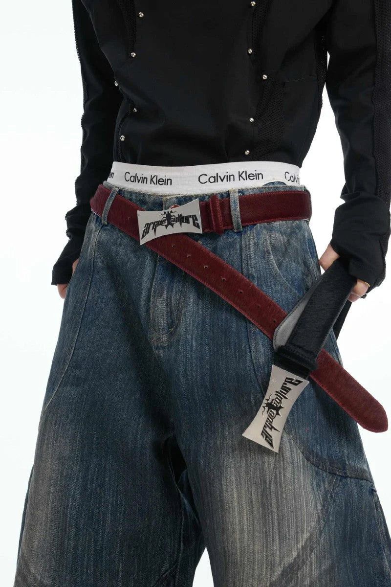 Argue Cultureの「Distressed Leather Metal Buckle Belt（Fashion Accessories）」