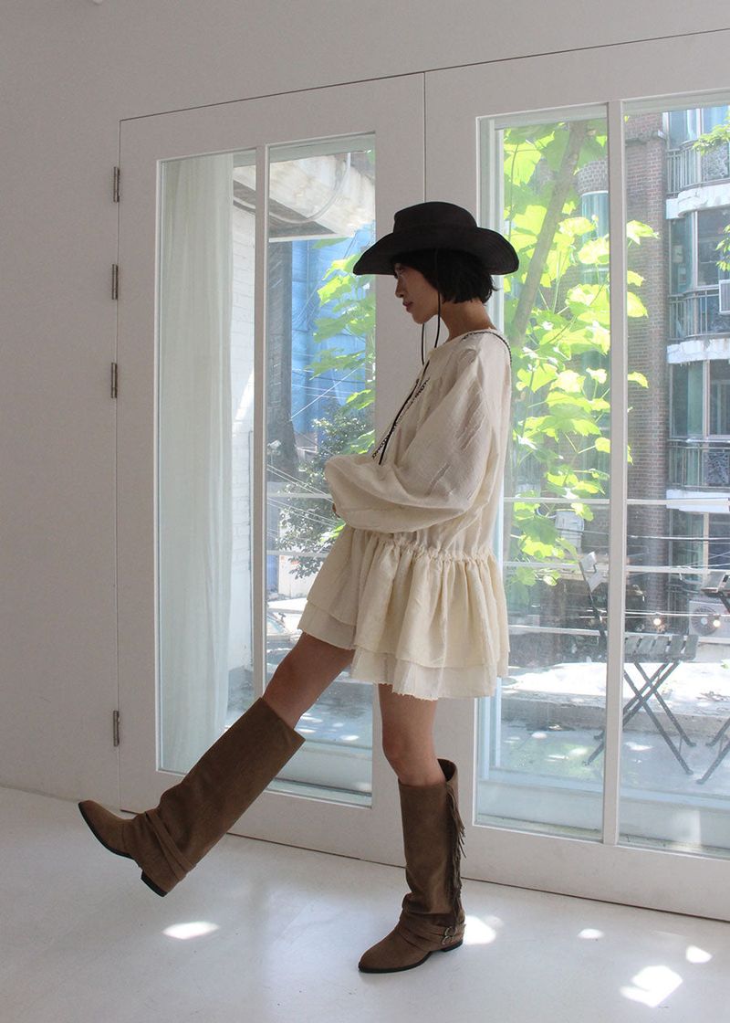 FRINGE SUEDE LONG BOOTS