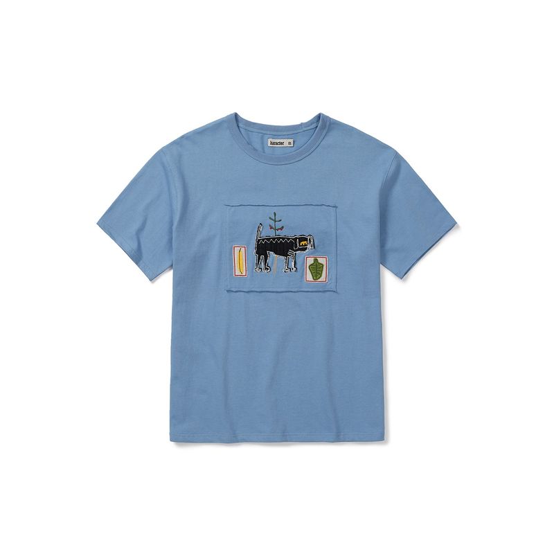 karactor（カラクター）の「Freak half T-shirts / Sky blue（Tops）」