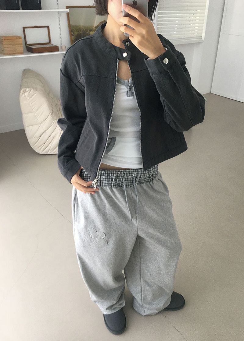 FLOWER CHECK BANDING PANTS