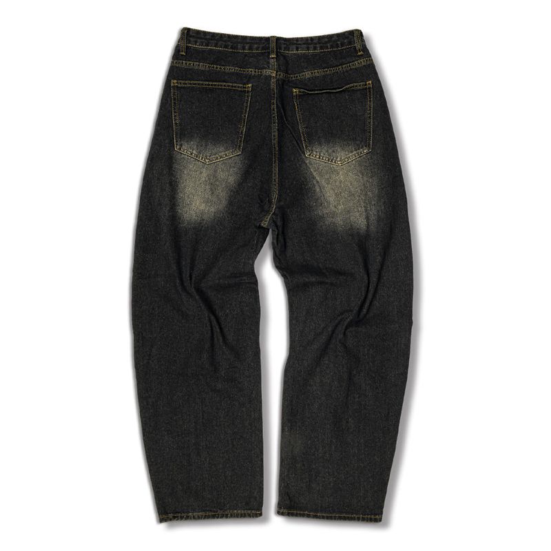 Usual Balloon Front Cut Denim Pants - 4COLOR