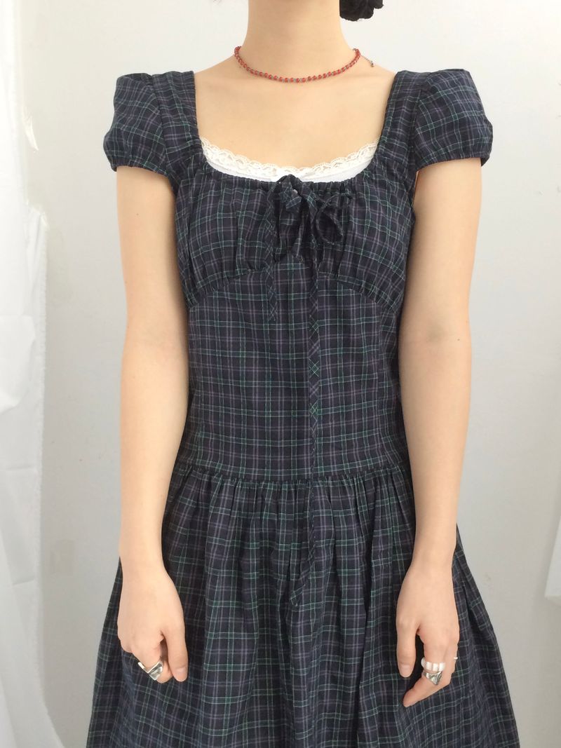 Vintage Mori Checkered Dress
