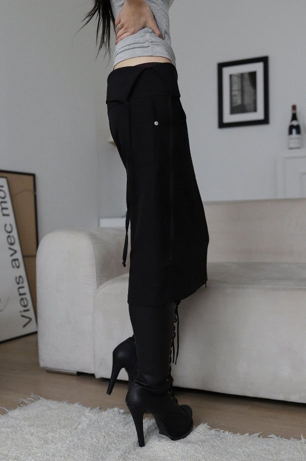 Hats Line Midi Skirt