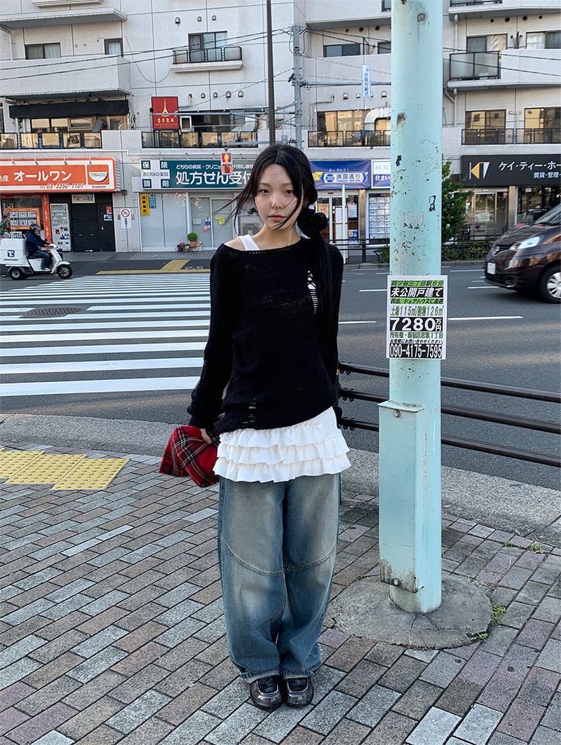 BIAS WIDE JEANS (2C)