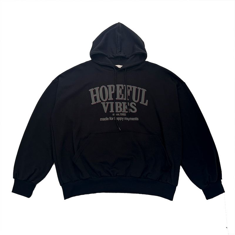 Puff Lettering Oversized Hoodie