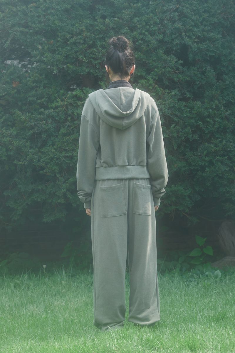 LACE  PIGMENT PANTS (KHAKI)