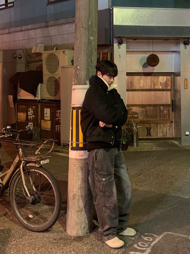 Tachi washed cargo denim pants