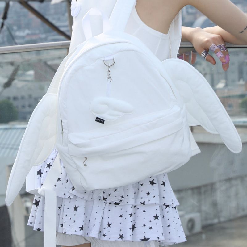 Puffy Wing Keyring - WHITE
