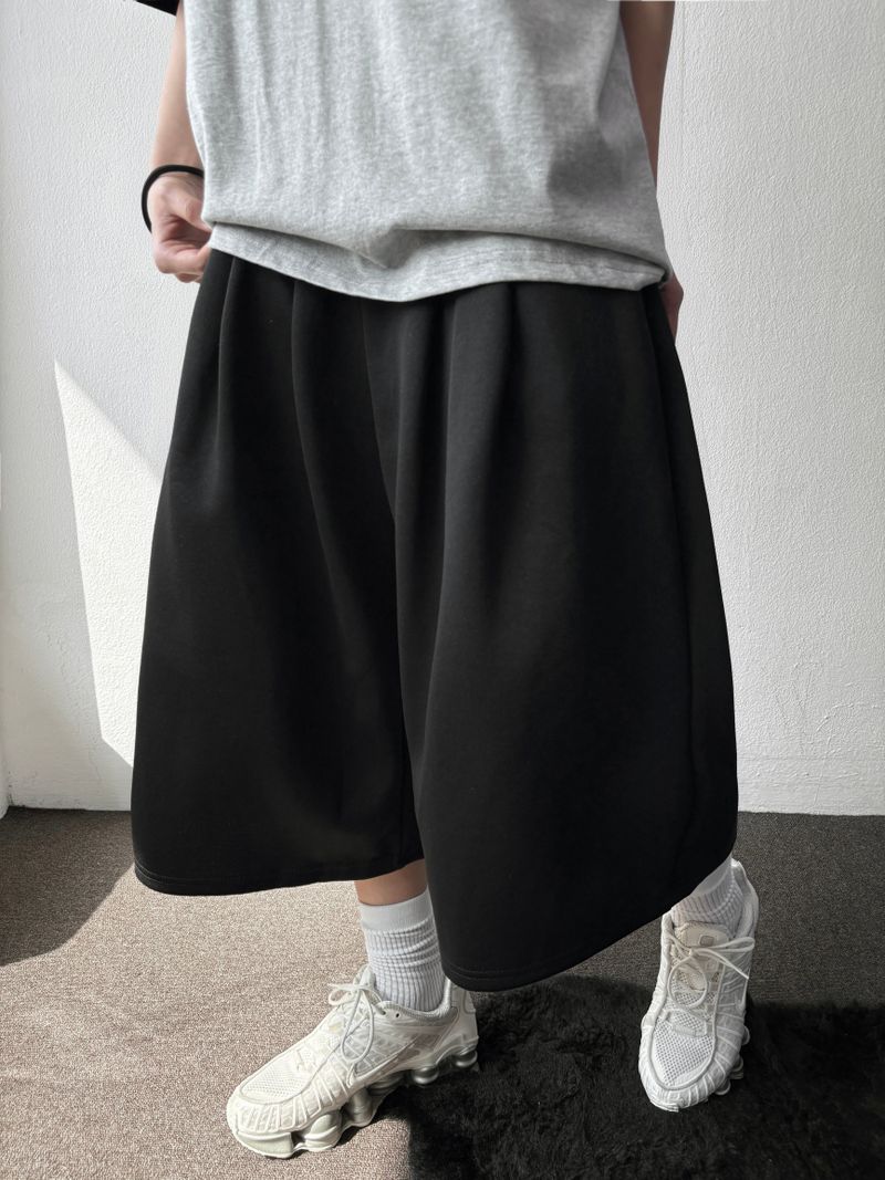 Ice-Knowing Side/Back Pintuck Balloon Bermuda Shorts 4color