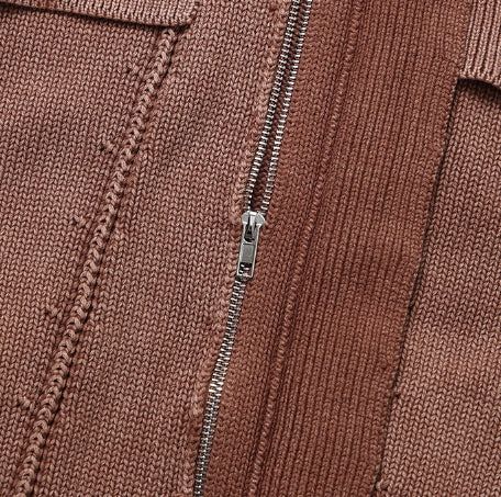 Demon Washing Knit Hood Jacket