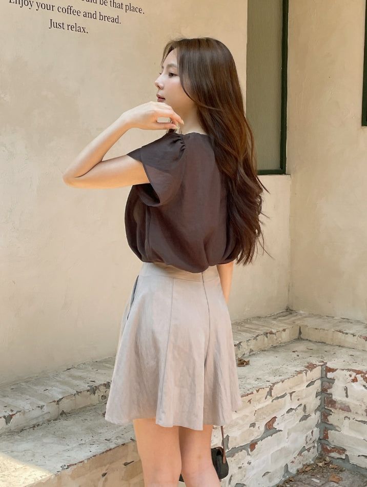 Sally Pintuck Pearl Button Tulip Blouse