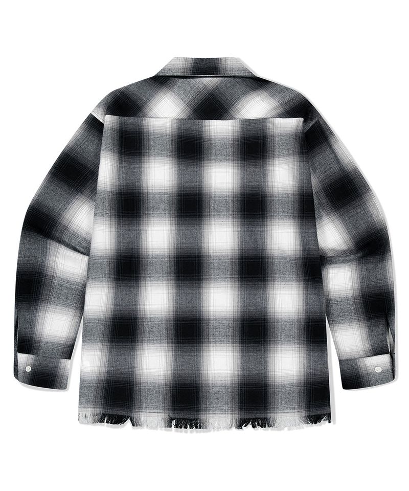 CUT OFF FLANNEL CHECK SHIRT
