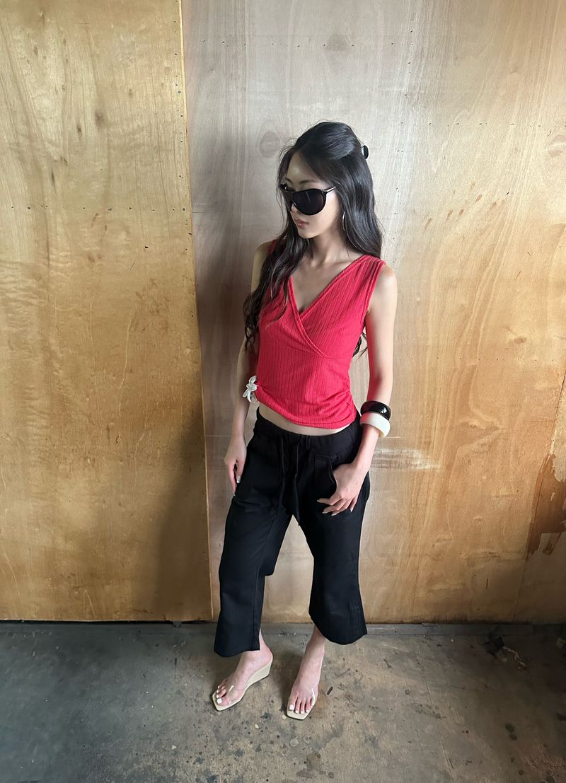 punching v neck top