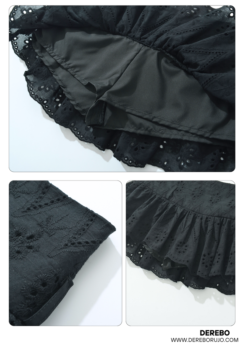 Black Lady Punching Mini Skirt