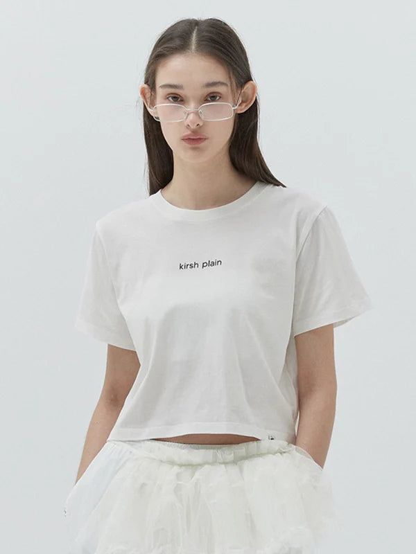 KIRSH（キルシー）の「KIRSH PLAIN WORDING POINT T-SHIRT - WHITE（Tops）」