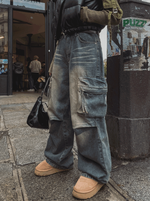 ULAN（ユレン）の「Shun Laser Pintuck Cargo Denim Pants（Pants）」