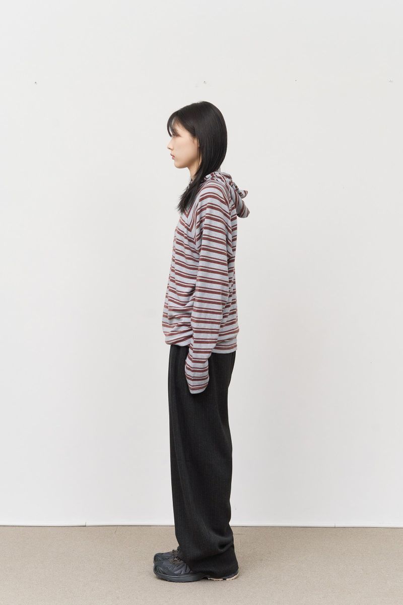 Su Striped Knitted Hoodie