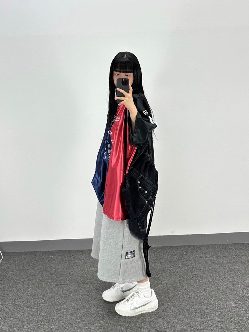 denim rope gym sack