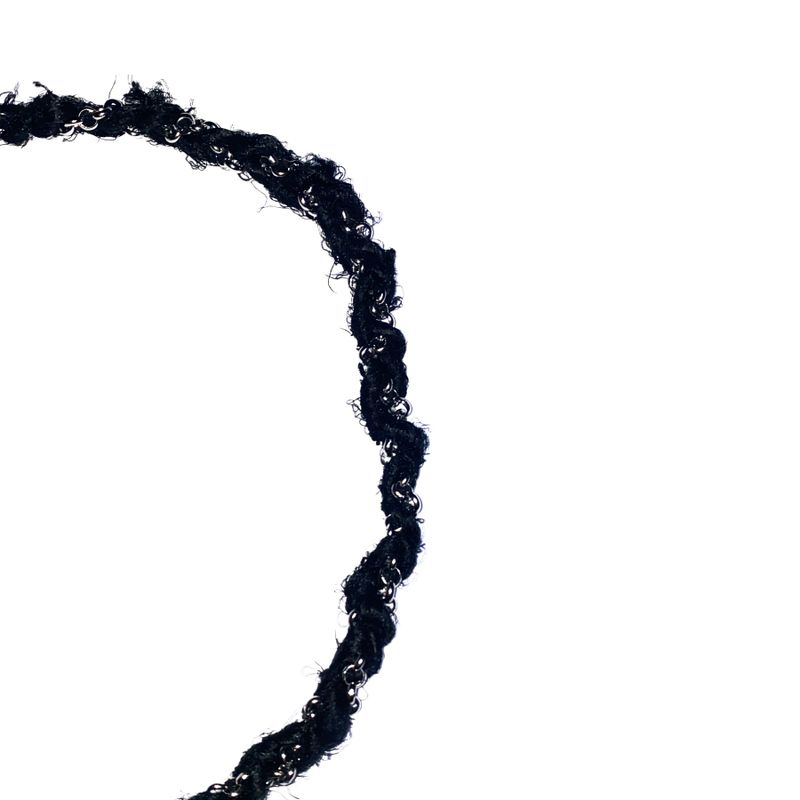 silkyarn chain necklace (black)