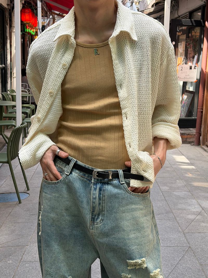 LAURANT（ロラン）の「[Unisex] Croche summer shirts(3color)（Tops）」