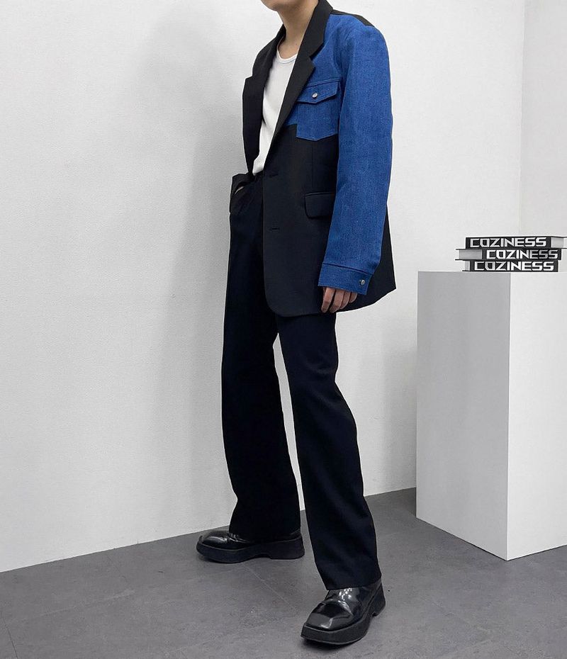 NB Minimal Blue Colored Jacket