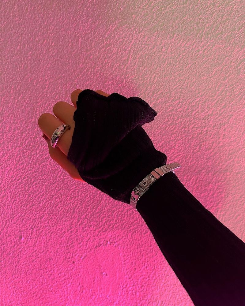 [aespa Giselle/Verivery Kangmin/Sevenus Heejae/YENA] Silver star belt bracelet