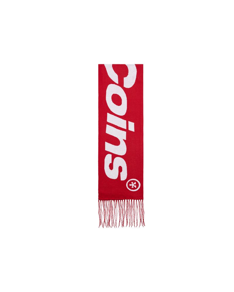 DirtyCoins Logo Red Wool Knit Scarf