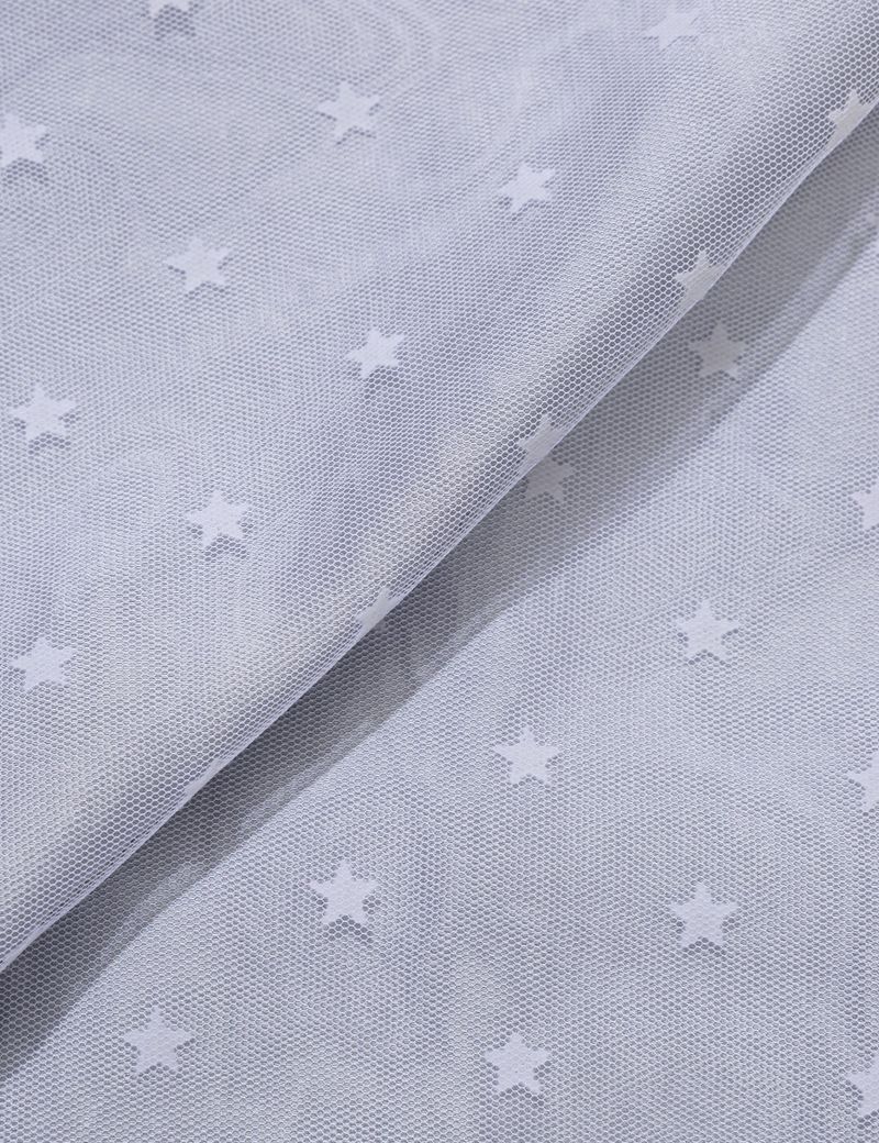MESH STAR RUFFLE MINI SKIRT(BLUE)
