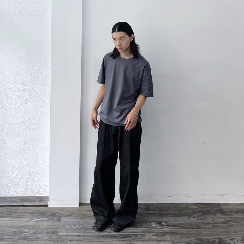 Ink Black Draped Trousers