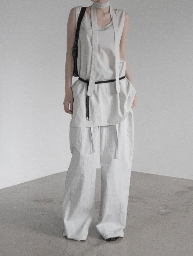 Airy Soft Scarf Sleeveless One Piece