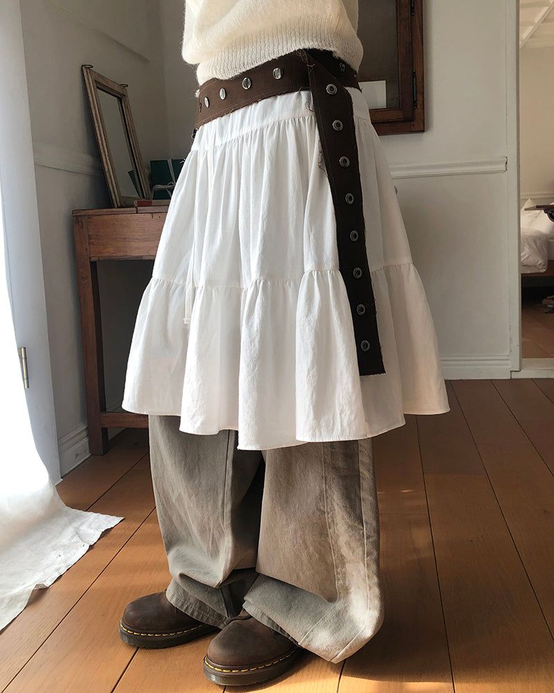 Narin Tiered Midi Skirt