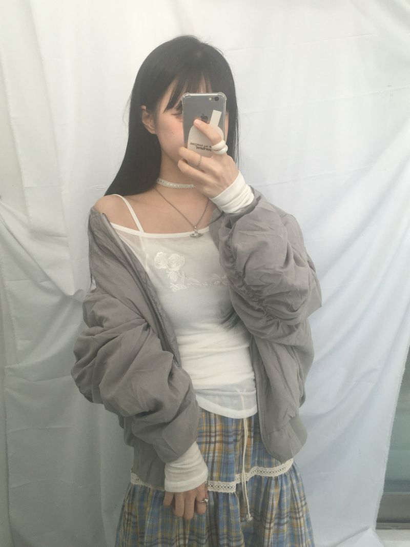 Hazel latte checkered skirt
