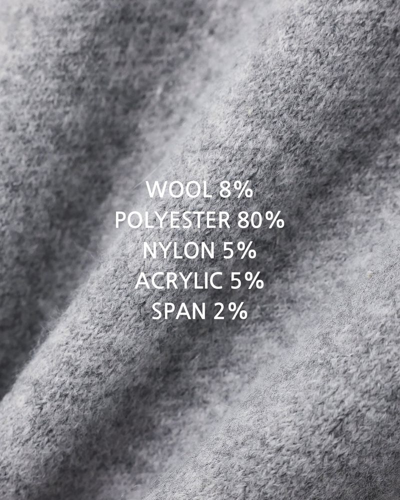 Merry wool knit hood zip-up