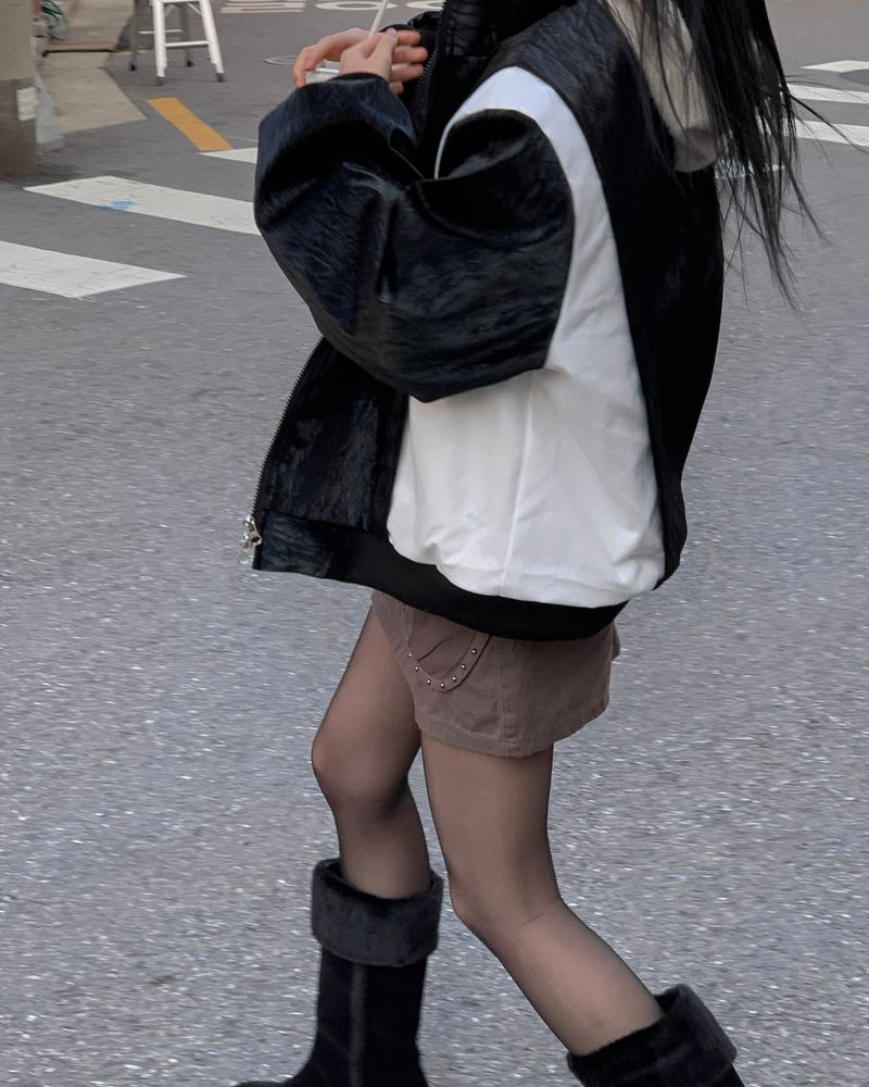 Y2K stud cargo skirt