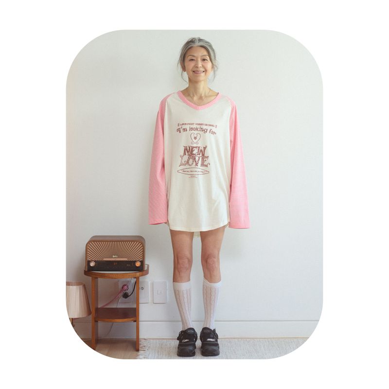 NEW LOVE t-shirts red stripe