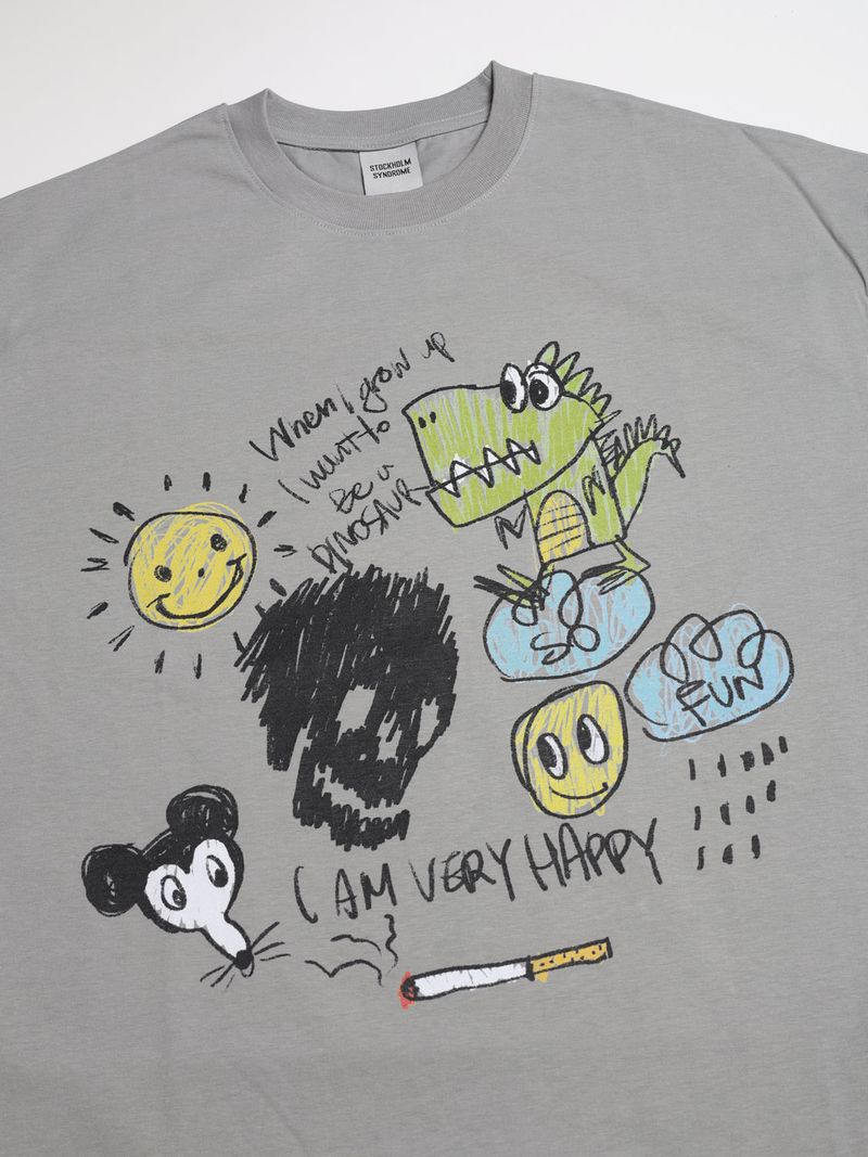 ディノTシャツ - グレー
