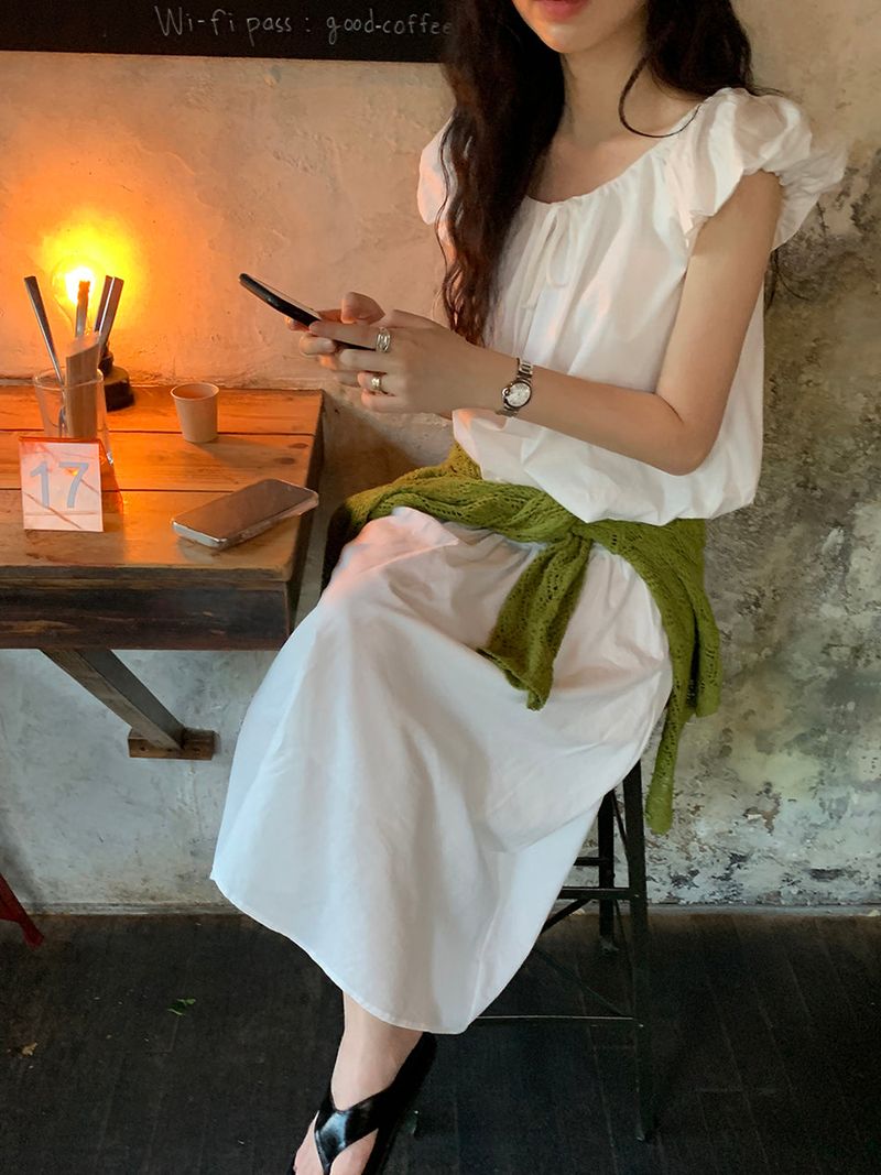 [MADE] Weare Ribbon Puff Blouse