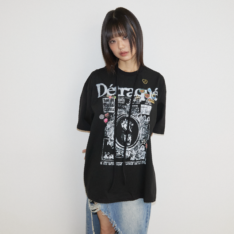 SPAGHETTI ROCK T SHIRT BLK