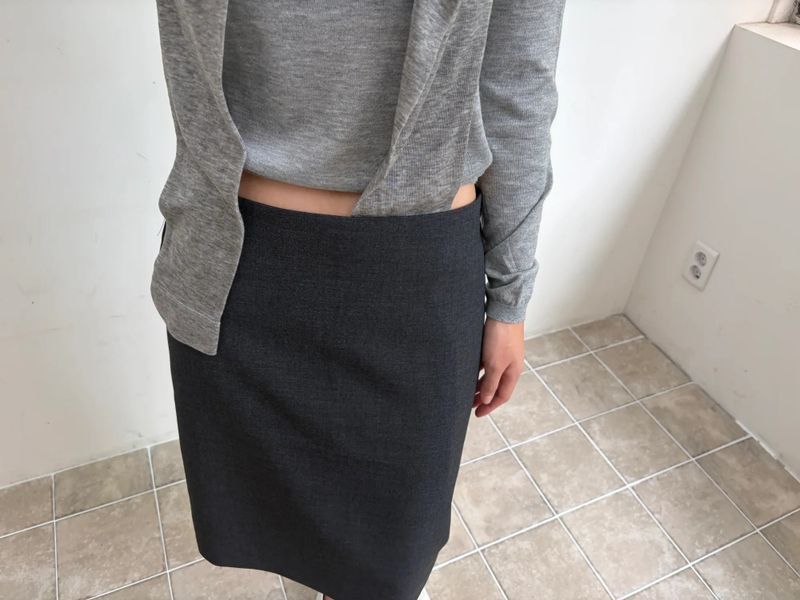 low rise midi skirt