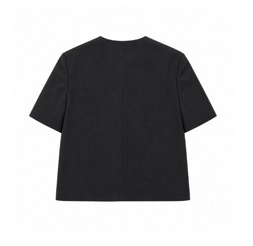 Theo No Collar Half Jacket