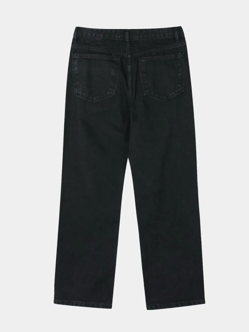 ring zip denim pants