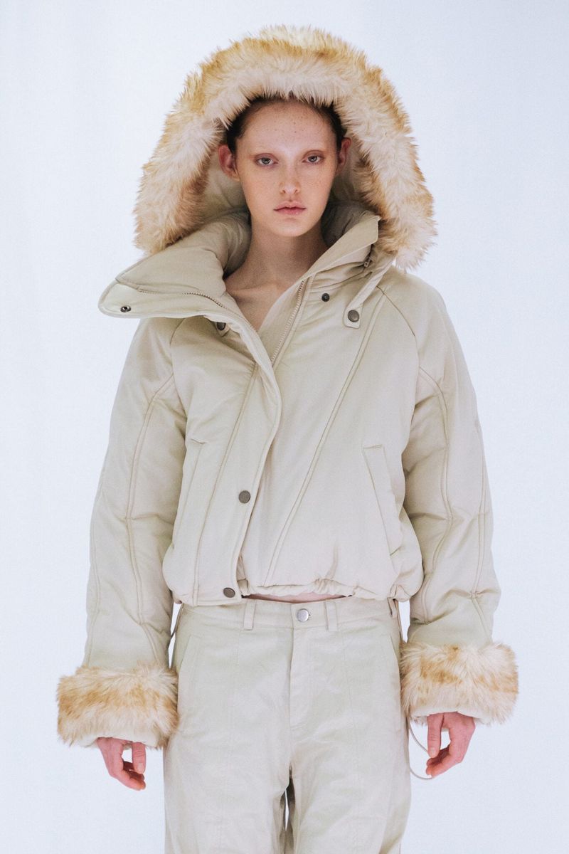 FUR HOODED PADDING JACKET