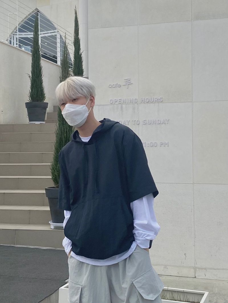 Garden Nylon String Hoodie Short Sleeve Tee  3C