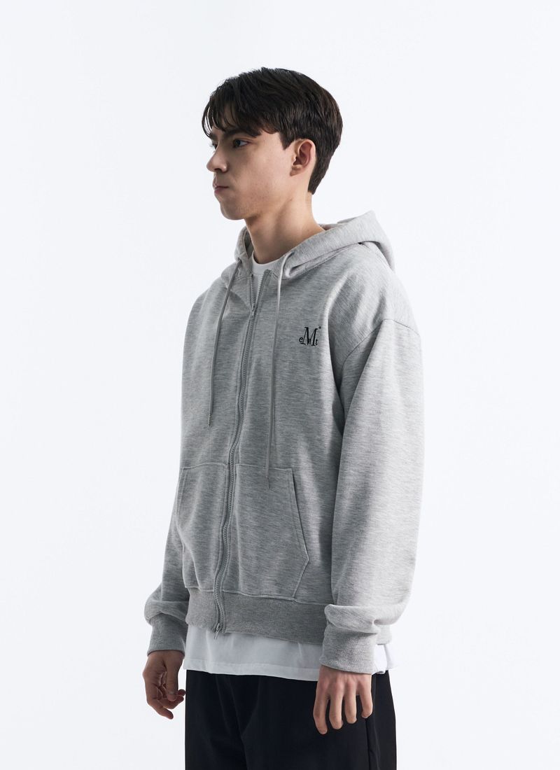 DENVER 2-WAY HOOD ZIP-UP MAN (Black, Gray)