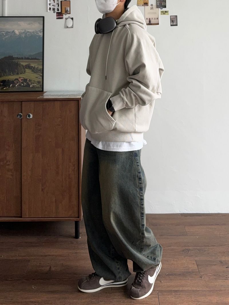 Natural balloon denim pants (3color)