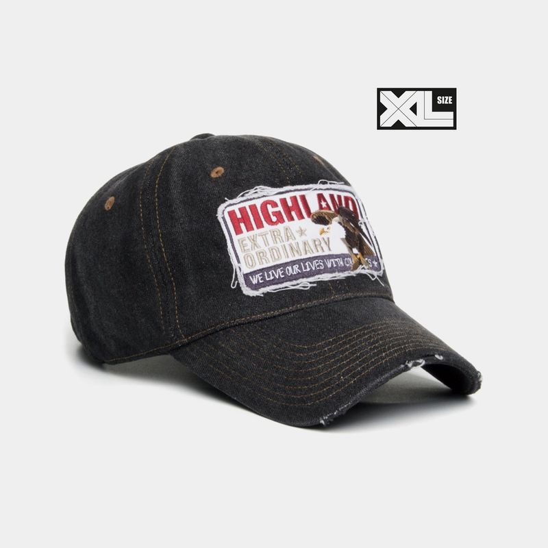 PLATEAU（プラトー）の「ビッグサイズ XL HIGHLAND キャップ ブラック（帽子）」