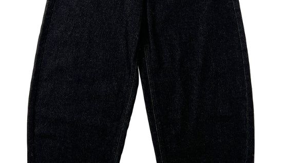 Oven Lettering Patch Denim Wide Pants