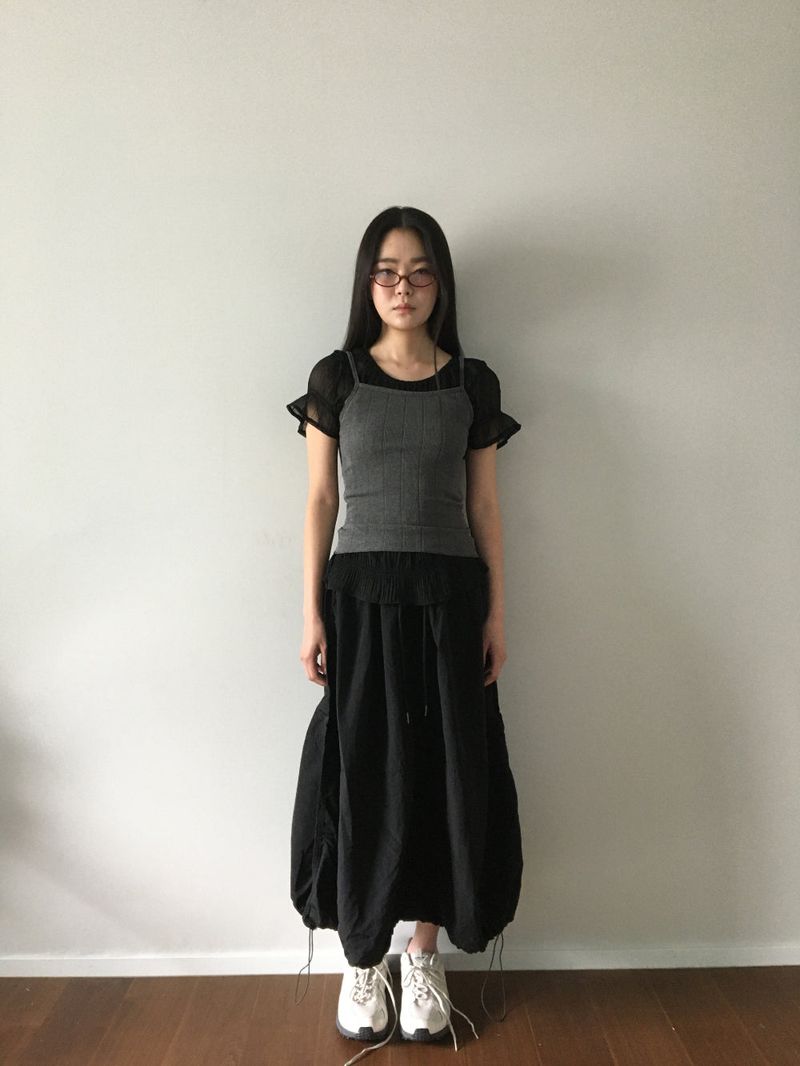 Vivi Balloon Long Skirt (3color)