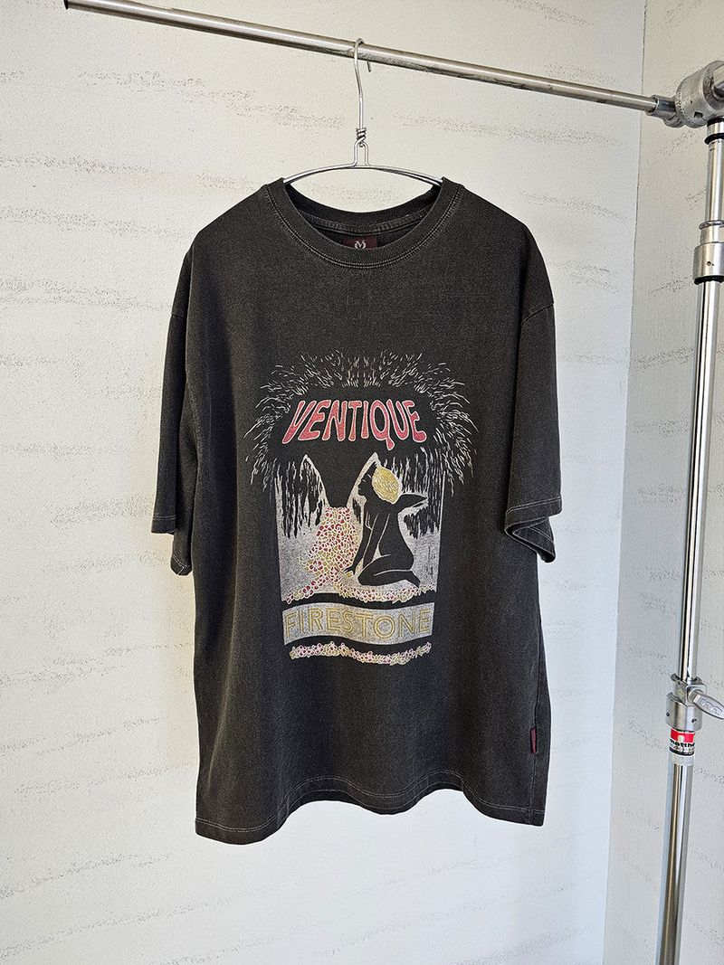 VENTIQUE Pig Firestone T-shirt 2color