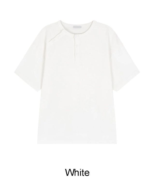 Felder Double Henley Neck Short Sleeve Tee